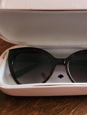 kate spade Amaya Tortoiseshell Cat-Eye Sunglasses with Pink Case